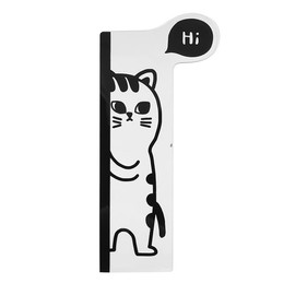 Bestmaple 2 Pcs Acrylic Transparent Board for Computer Display Phone Stand Ruler Paste Board Memo Stand Message Board Left and Right Side (Cat)