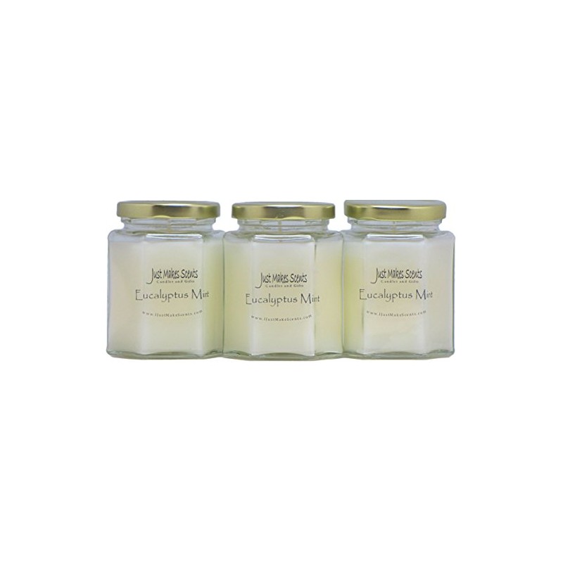 3 Pack - Eucalyptus Mint Scented Candles | Fresh Spearmint