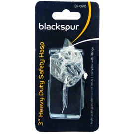 Blackspur - Heavy-Duty Steel Safety Hasp & Staple - 76mm - Black