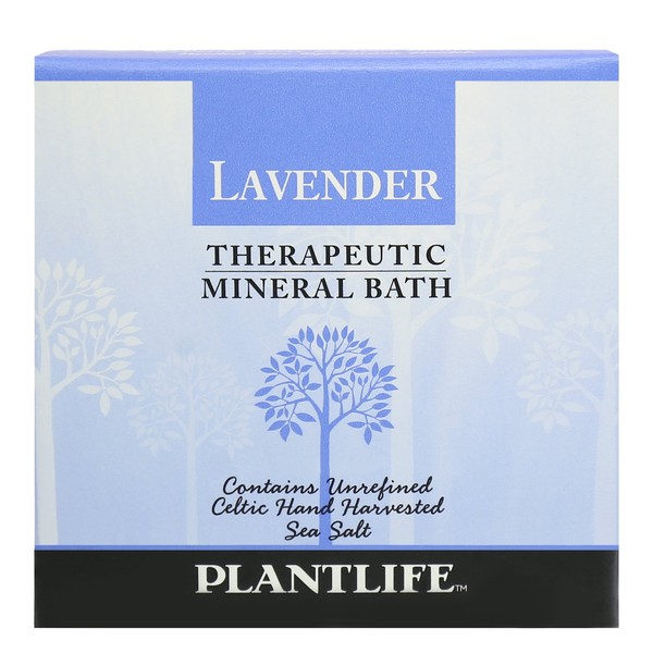Plantlife Lavender Therapy Bath Salts - Straight from The Plant Natural Aromatherapy Bath Salts - Balance, Calm, and Release Tension in The Body - Made in California 3 oz