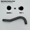 RANDOM Curved Shower Arm with Flange,8-inch S-Shape Matte Black Shower