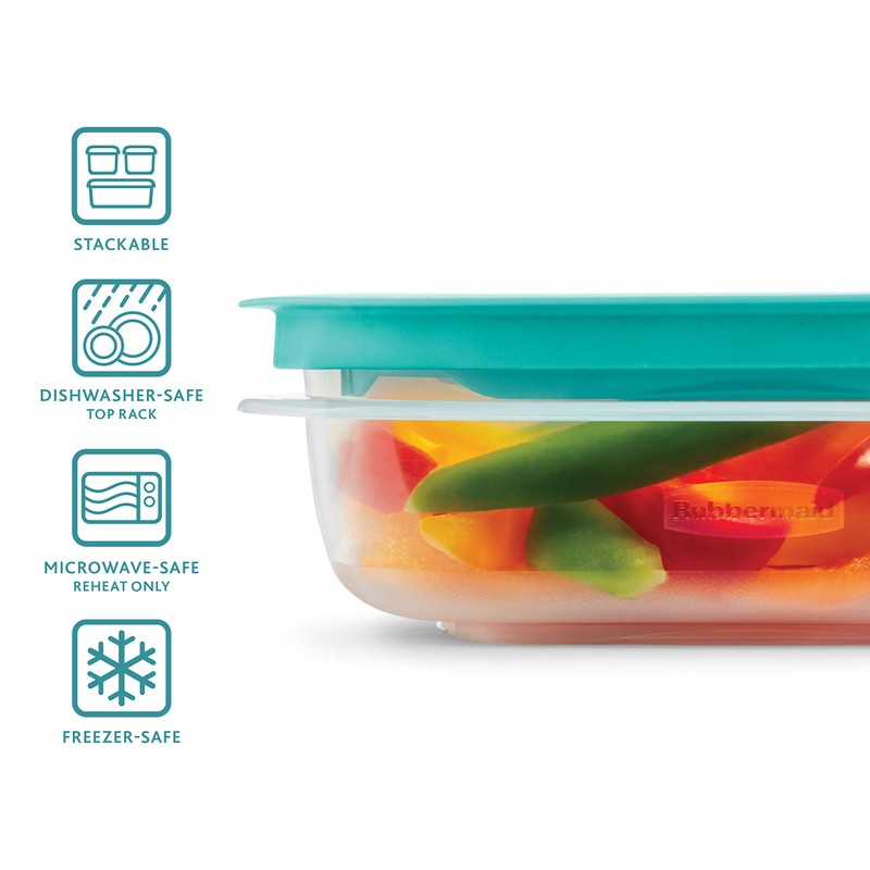 Rubbermaid 38-Piece Food Storage Containers with Snap Bases for Easy