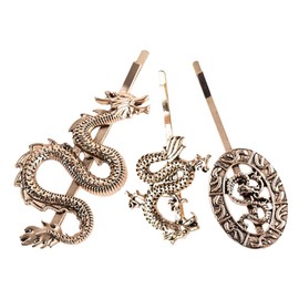 LALAFINA 18 Pcs Hair Clip Hair Barrettes Punk Bobby Pin Metal Bobby Pin Punk Barrettes Punk Headdress Dragon Barrettes Headgear Hairpin Hair Accessories Long Zinc Alloy Miss