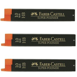 Faber-Castell 1.0 mm HB Super-Polymer Fineline Leads/Mines - 3 Packs of 12 Leads