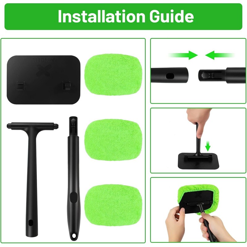 Xindell Windshield Cleaner Tool – Inside Car Window Cleaning Kit