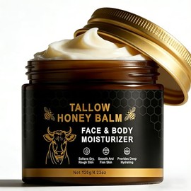 Crema hidratante para el cuidado de la piel con bálsamo de ternera para todo tipo de piel, 4.23 onzas | Deeply Nourishing Natural Skincare, Hydrates Dry Skin All Day, Rich in Honey Non-Greasy, Soothing for Sensitive Skin