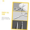 FOMIYES 2 Sets Professional Eyebrow Trimmer Scissors Stainless Steel Brow