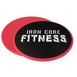 2 x Dual Sided Gliding Discs Core Sliders by Iron Core Fitness | Ultimate Core Trainer | Gym, Home Abdominal & Total Body Workout Equipment | for use on All Surfaces