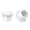 100pcs Plastic White Round Button Plugs Screw Cap, for Chair