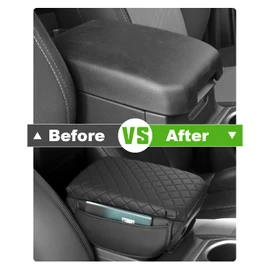 TBHOO Center Console Cover for 2023 Toyota Tacoma 2016-2022 Armrest Cover 3rd Gen Tacoma Accessories Black Console Cushion Lid Protector with Pockets