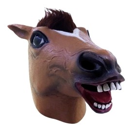 Máscara Caballo Brown Horseman Animales Halloween Ghoulish Color Café
