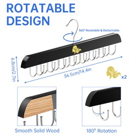 NiHome 360° Rotating Hair Extension Hanger for Home & Salon, High-Temperature Resistant Holder for Hair Extensions, Wigs, Ponytails, Sew-Ins, Micro Bundles, Sturdy 16-Tooth Design Holds 20 Extensions