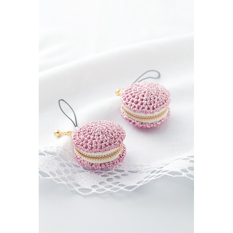 Panami Macaron Coin Case Kit Metallic Yarn Eight Pink CO-4