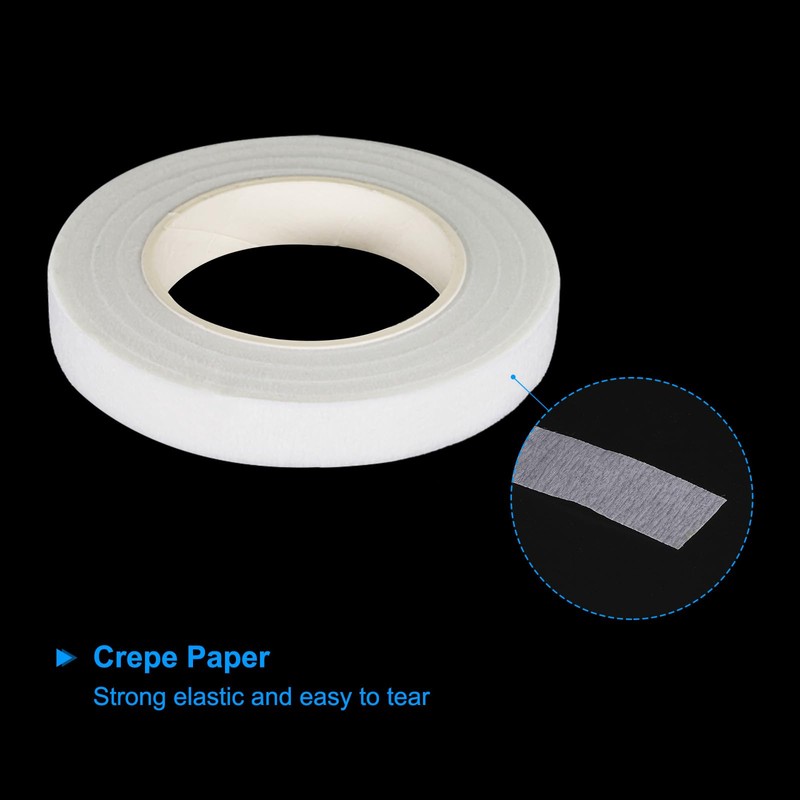 PATIKIL 30 Yard Flower Ribbon 6 Rolls Flower Ribbon Crepe