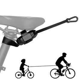 ENLEE Bike Tow Rope for Kids Retractable Bicycle Traction Rope Portable Outdoor Riding Parent-Child Bike Tow Strap for Children Grandparents Black