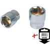 KS Tools 3/8 Inch Chrome Plus Hexagonal Socket, 15 mm,