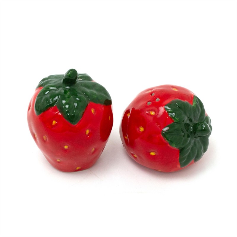 Strawberry Salt & Pepper Shakers | Summer Fruit Shaped Salt