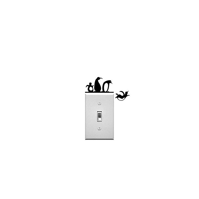 Wall Sticker, Power Switch Sticker, Cute, Penguin, Wallpaper, Decoration, Interior,