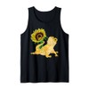 Yellow Sunflower Reptile Animal Lizard Pet Bearded Dragon Tank Top