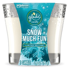 Glade Candle Jar, Air Freshener, Snow Much Fun, 3.4 Oz