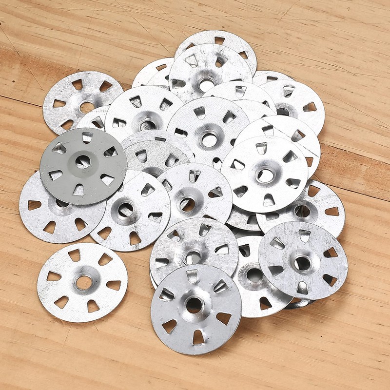 100 Pcs Easy Fix Washers, 35mm Diameter Galvanised Steel Fixing