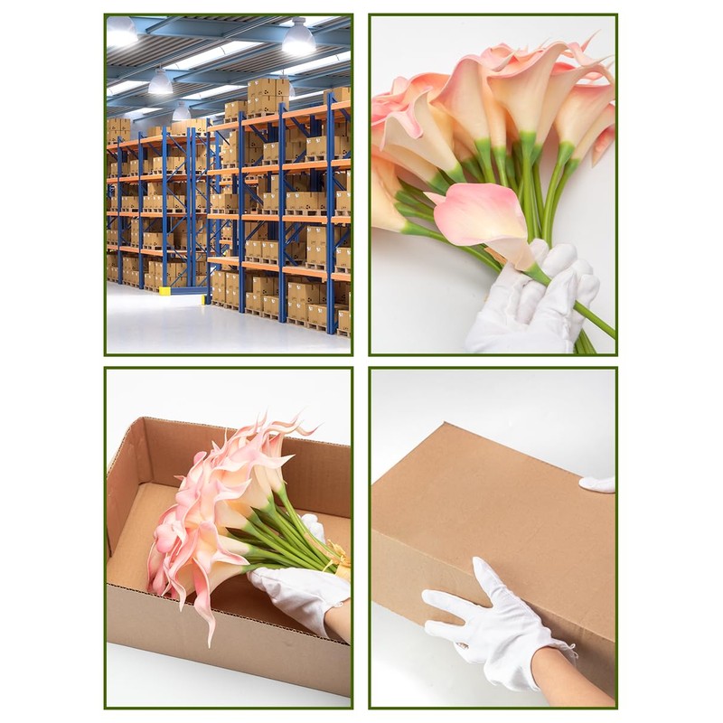 Floral Kingdom USA 14" Real Touch Latex Calla Lily Bunch