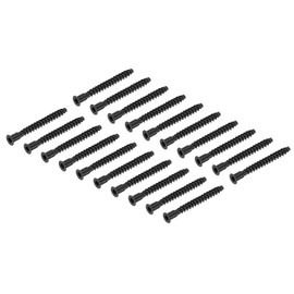 sourcing map 50Pcs M5x50mm Hex Socket Countersunk Head Self Tapping Connecting Screws Carbon Steel Furniture Confirmat Screw, Black