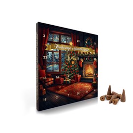 Luxflair Backflow Incense Cones Advent Calendar, 24 Fragrances (Total 48 Cones) for a Relaxing Advent Season, Christmas Time