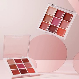 Lip Color Palette - Lip Pallete 9 Colors | Moisturizing Non-Sticky Cosmetic Waterproof Long-Lasting for Girls Special Occasions Party Makeup Professional