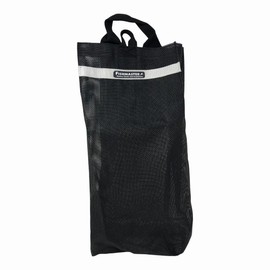 Fishmaster Reusable Boat Trash Bag, Mesh Storage Tote - Marine Grade Nylon Mesh, Hook and Loop Pole Mount, Black