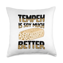 Tempeh Eater Food Lover Design For Veggie Fans Throw Pillow