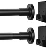 CorkLatta Matte Black Shower Curtain Rod,1 Inch Diameter Stainless Steel
