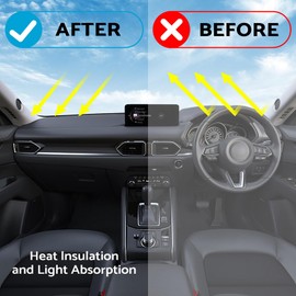 MAX COOL Dash Mat Compatible with Toyota RAV 4 GXL GX Cruiser Edge Dashboard Cover Replacement Black