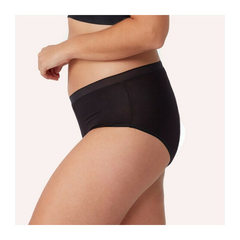 Love Luna Period Hi-Waisted Bamboo Brief, Black / 8/10
