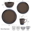 Mikasa Elura Espresso 16 Piece Dinnerware Set, Service for 4