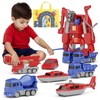 6-in-1 Transforming Robot Construction Vehicles for Kids – Magnetic STEM
