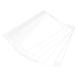 sourcing map PVC Plastic Tags Bag,for Luggage Clothes Equipment Tags,Valve Marking,Outdoor Tagging,2.8 x 4.5 Inch with Hole Clear Pack of 50