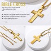 Gold Lord’s Prayer Necklace with English Cross, Bible Religious Jewellery