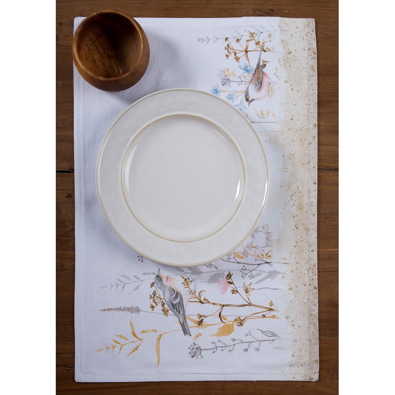 Maison d' Hermine Meadow Florals Beige 100% Cotton Set of