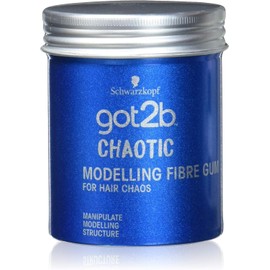 Got2b Cera para cabello Chaot Modeling Fibre Gum Hold 3 (100 ml) para hombres que crea looks despeinados, pasta para cabello con fijación fuerte pero flexible para estilos individuales