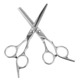 Healeved 2Pcs Professional Hair Cutting Scissors Silver Hairdressing Shears Thinning Tools for Salon Home Use Comfortable Grip Effortless Cutting