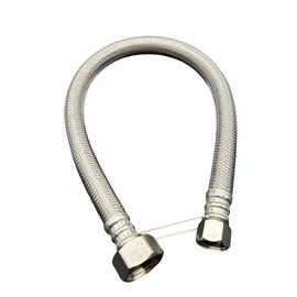 WINDON BAY 16" Faucet Supply Line, 3/8" OD x 1/2" FIP Stainless Steel Kitchen Faucet Hose Connector, For Small Kitchen Sink with Short Distance 1 pack
