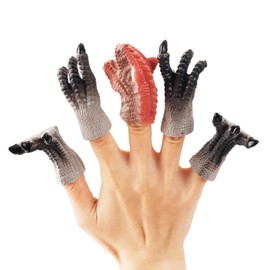 Andux Dinosaur Finger Puppets Toys Realistic Dino Head Finger Toy Soft Rubber Puppet Show Theater Props ZJWO-02 (Minotaurus)