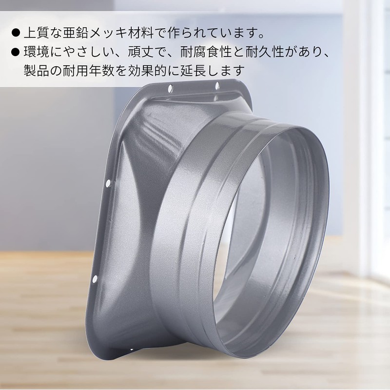 TiCoast Straight Pipe Flange Metal Galvanized Duct Connector Flange for