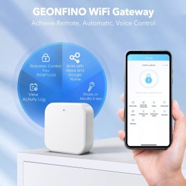 GEONFINO Smart Wi-Fi Gateway, G2 Hub for Keyless Entry Remote Control & Manage Bluetoo...