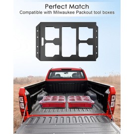 Aluminum Steel Mounting Plate Compatible with Milwaukee Packout Toolbox, Mounting Plate Wall or Floor Mount for Tool Storage and Organization System (Full Plate)