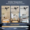 WINGBO 44 Inch Flush Mount DC Ceiling Fan with Lights