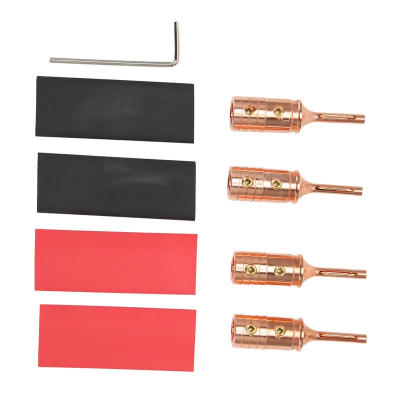 4Pcs Speaker Banana Plugs Pure Copper Male Speaker Wire Connector