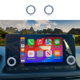 for Honda Civic/CRV Accessories (2022-2025) for Acura Integra (2023-2025) Air Conditioning, Vent Knob Cover Start/Stop Button Ring, Air Conditioning Climate Control Knob Button (11PCS, Blue)