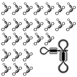 Parent-child Swivels Fishing Tackle High Hardness Swivels 360° Rotation Anti Corrosion and Rust Durable (25Pcs)